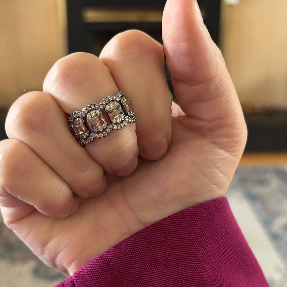 Dazzling Silver and Gold Women's Ring